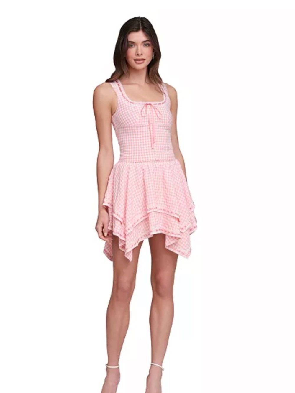 NWT Avec Les Filles Gingham Skirt M - Picture 2 of 7